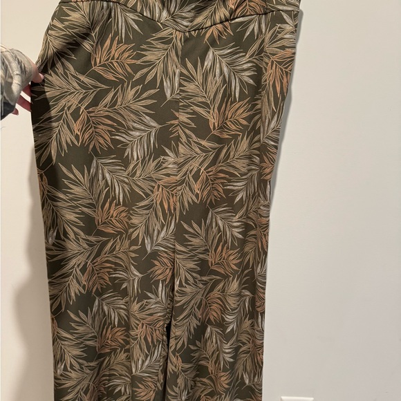 a new day Olive and Tan Leaf Print Camisole and Pants Set - Picture 3 of 4